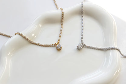 Jenna tennis necklace